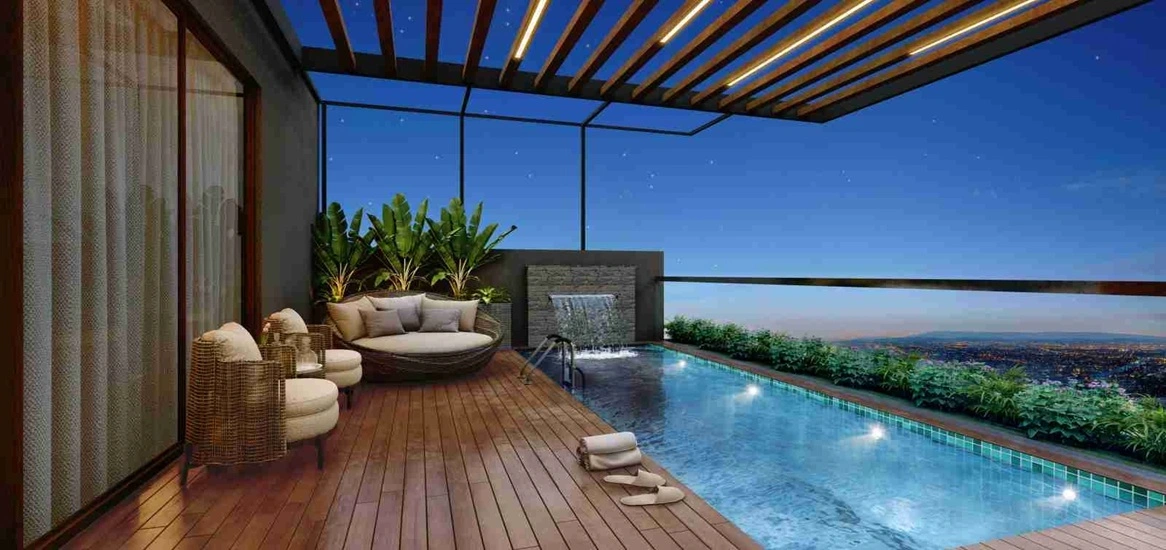 Jhamtani Ace Abundance Luxury Swimming Pool View